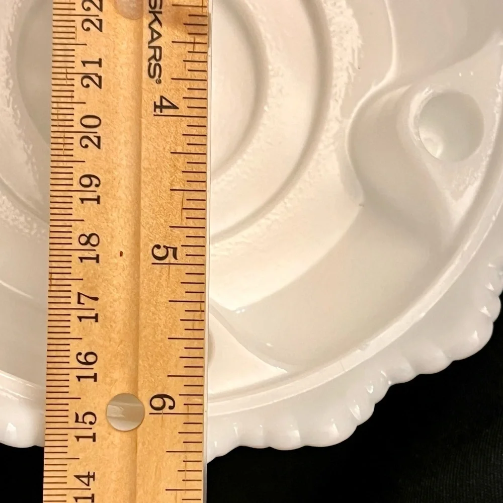 Fenton White Hobnail Milk Glass 6-Candle Holder Centerpiece Bowl Pedestal OG Tag